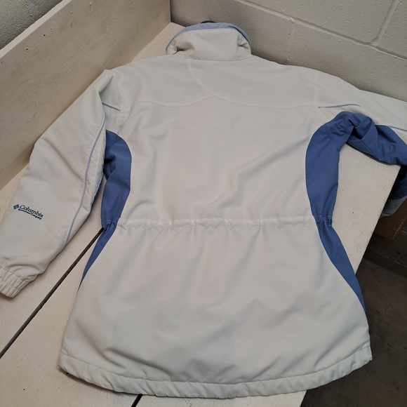 Columbia Women's Winter Coat White and Blue Jacket Size Large. - Picture 4 of 12